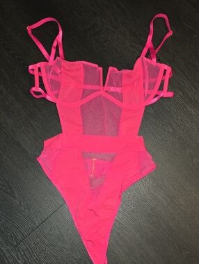 Bluebella Orla Wired Bodysuit In Fuchsia Pink